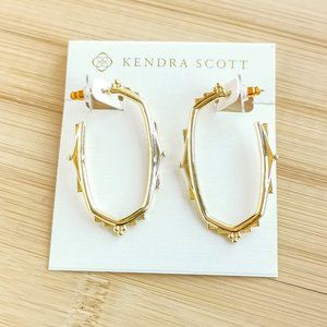 Kendra Scott Baroque Ella Hoop Earrings in Gold